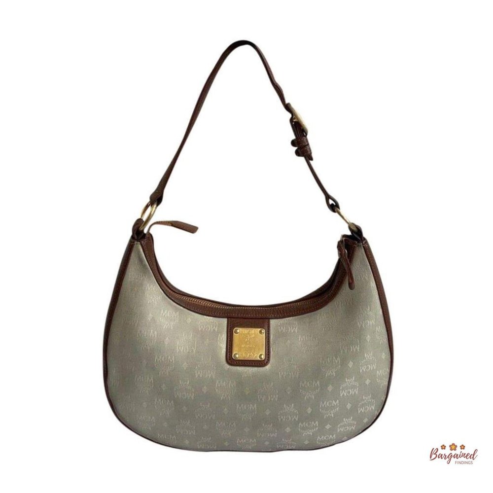 Authentic MCM Vintage Monogram Canvas Shoulder Bag